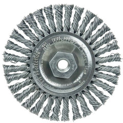 Mini Roughneck 4″ Stringer Bead Wheel, .020″ Steel Fill, 3/8″-24 UNF Nut - Exact Tool & Supply
