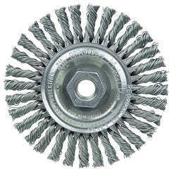 Mini Roughneck 4″ Stringer Bead Wheel, .020″ Steel Fill, 1/2″-13 UNC Nut - Exact Tool & Supply