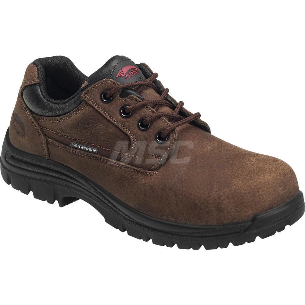 Work Boot: Size 14, 3″ High, Leather, Composite Toe Medium Width, Non-Slip Sole