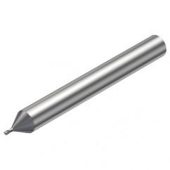 R216.32-00430-AE04G 1620 0.4mm 2 FL Solid Carbide End Mill - Corner Radius w/Cylindrical Shank - Exact Tool & Supply