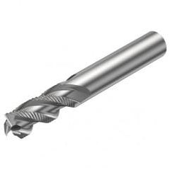 R216.33-16040-AC32U H10F 16mm 3 FL Solid Carbide End Mill - Corner chamfer w/Cylindrical Shank - Exact Tool & Supply