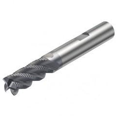 R216.34-10040-BC22K 1640 10mm 4 FL Solid Carbide End Mill - Corner chamfer w/Weldon Shank - Exact Tool & Supply