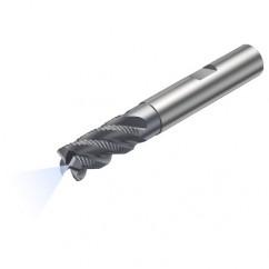 R215.34C16040-DC32K 1640 16mm 4 FL Solid Carbide End Mill - Corner Radius w/Cylindrical - Neck Shank - Exact Tool & Supply