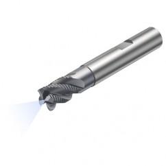 R215.34C08040-DS09K 1640 8mm 4 FL Solid Carbide End Mill - Corner Radius w/Cylindrical - Neck Shank - Exact Tool & Supply