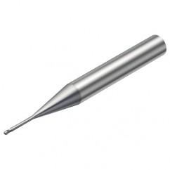 R216.42-01030-AJ10G 1620 1mm 2 FL Solid Carbide Ball Nose End Mill w/Cylindrical Shank - Exact Tool & Supply