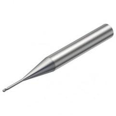 R216.42-00830-AJ08G 1620 0.8mm 2 FL Solid Carbide Ball Nose End Mill w/Cylindrical Shank - Exact Tool & Supply