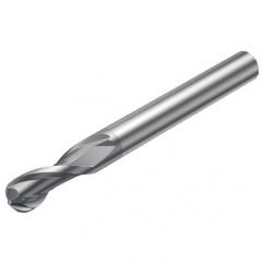 R216.42-03030-AK04G 1620 3mm 2 FL Solid Carbide Ball Nose End Mill w/Cylindrical Shank - Exact Tool & Supply