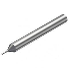 R216.42-00630-AO06G 1620 0.6mm 2 FL Solid Carbide Ball Nose End Mill w/Cylindrical Shank - Exact Tool & Supply