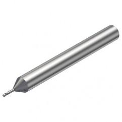 R216.42-00530-AO05G 1620 0.5mm 2 FL Solid Carbide Ball Nose End Mill w/Cylindrical Shank - Exact Tool & Supply