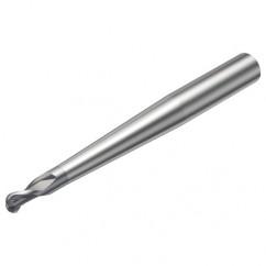 R216.42-12030-AP12G 1610 12mm 2 FL Solid Carbide Ball Nose End Mill w/Cylindrical Shank - Exact Tool & Supply