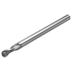 R216.42-10030-AQ15G P10 10mm 2 FL Solid Carbide Ball Nose End Mill w/Cylindrical Shank - Exact Tool & Supply
