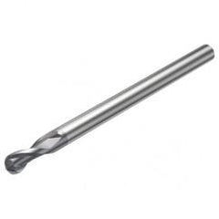 R216.42-04030-AQ06G P10 4mm 2 FL Solid Carbide Ball Nose End Mill w/Cylindrical Shank - Exact Tool & Supply