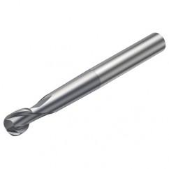 R216.62-02030-AO30G 1610 2mm 2 FL Solid Carbide Ball Nose End Mill spherical design w/Cylindrical Shank - Exact Tool & Supply