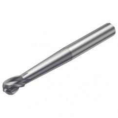 R216.64-16030-AO15G 1610 16mm 4 FL Solid Carbide Ball Nose End Mill spherical design w/Cylindrical Shank - Exact Tool & Supply