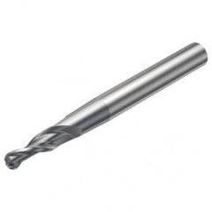 R216.53-04040RAL40G 1620 4mm 3 FL Solid Carbide Conical Ball Nose End Mill w/Cylindrical Shank - Exact Tool & Supply