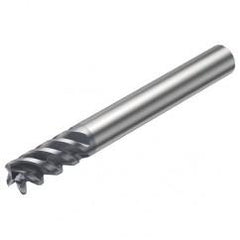 RA216.24-1650AAK08H 1620 6.35mm 4 FL Solid Carbide End Mill - Corner Radius w/Cylindrical Shank - Exact Tool & Supply