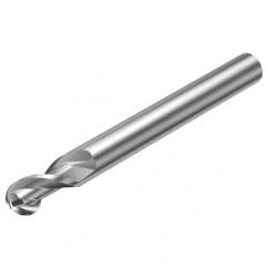 2B320-0600-NG H10F 6mm 2 FL Ballnose w/Reduced Cylindrical .3mm/.012 smaller than Cutting Diameter Shank - Exact Tool & Supply