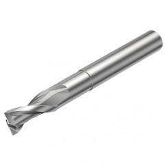 2P120-0800-NC H10F 8mm FL Straight Center Cut w/Cylindrical with Neck Shank - Exact Tool & Supply
