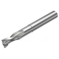 2P120-0200-NC H10F 2mm FL Straight Center Cut w/Cylindrical with Neck Shank - Exact Tool & Supply