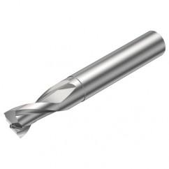 2P121-0400-NC H10F 4mm FL Straight Center Cut w/Cylindrical with Neck Shank - Exact Tool & Supply