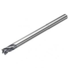 2P210-0400-NC N20C 4mm 2 FL Straight Center Cut w/Cylindrical with Neck Shank - Exact Tool & Supply