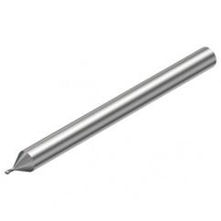 2P211-0050-PC 1620 0.5mm FL Straight Center Cut w/Cylindrical with Neck Shank - Exact Tool & Supply