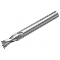 2S221-2000-250-NG H10F 20mm 2 FL Straight Corner Radius Center Cut w/Reduced Cylindrical .3mm/.012 smaller than Cutting Diameter Shank - Exact Tool & Supply
