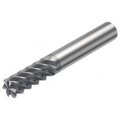 R215.36-16050-AC32L 1620 16mm 6 FL Solid Carbide End Mill - Corner Radius w/Cylindrical Shank - Exact Tool & Supply