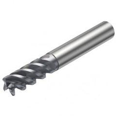 R216.24-12050GCC26P 1620 12mm 4 FL Solid Carbide End Mill - Corner Radius w/Cylindrical - Neck Shank - Exact Tool & Supply