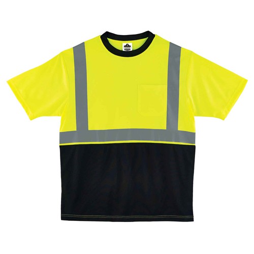 8289BK S Lim/Black Front T-Shirt Type R Class 2 - Exact Tool & Supply