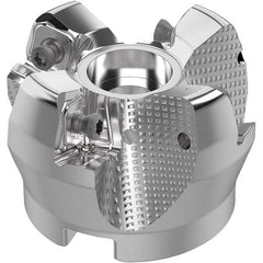Seco - 2" Cut Diam, 3/4" Arbor Hole, 0.315" Max Depth of Cut, 71° Indexable Chamfer & Angle Face Mill - 4 Inserts, SN.. Insert, Right Hand Cut, 4 Flutes, Through Coolant, Series R220.56 - Exact Tool & Supply
