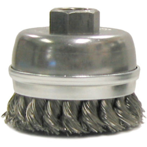 2-3/4″ Diameter - Banded Knot Steel Wire Cup Wheel - Exact Tool & Supply