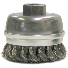 2-3/4″ Diameter - Banded Knot Steel Wire Cup Wheel - Exact Tool & Supply