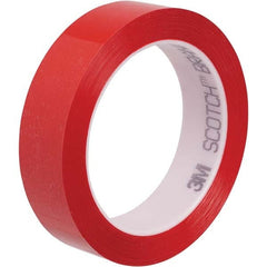 3M - 72 Yd x 1/2" Red Polyester Film Tape - Exact Tool & Supply
