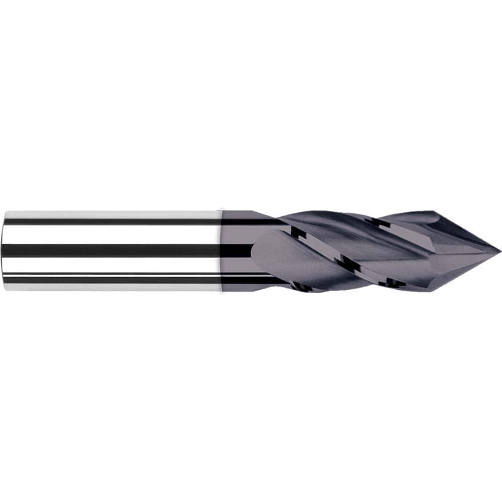 Harvey Tool - 1/4" Diam, 3/4" LOC, 4 Flute 60° Point Angle Solid Carbide Drill Mill - Exact Tool & Supply
