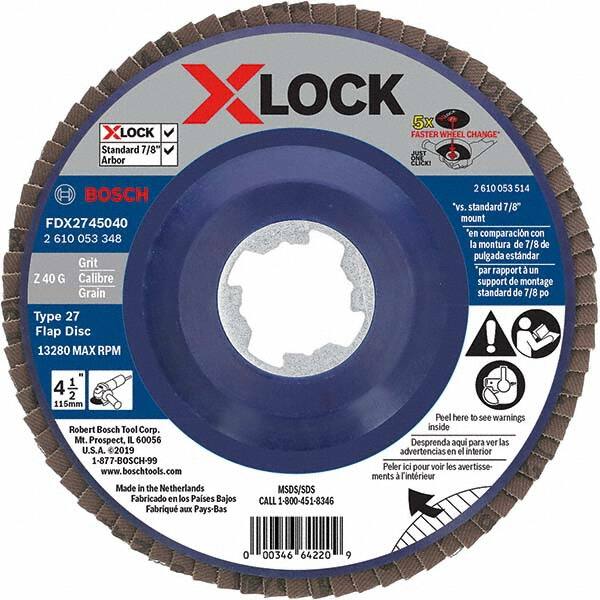 Bosch - Flap Discs Abrasive Type: Coated Flap Disc Type: Type 27 - Exact Tool & Supply