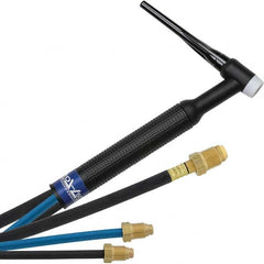 PRO-SOURCE - 350 Amp 12-1/2' Rubber Outfit 18 Water Cooled TIG Welding Torch Kit - Exact Tool & Supply