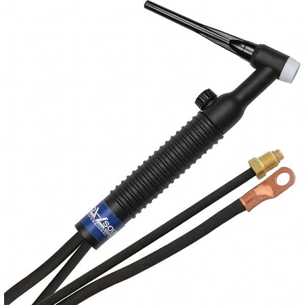 PRO-SOURCE - 200 Amp 12-1/2' Rubber Outfit 26FV Air Cooled TIG Welding Torch Kit - Exact Tool & Supply