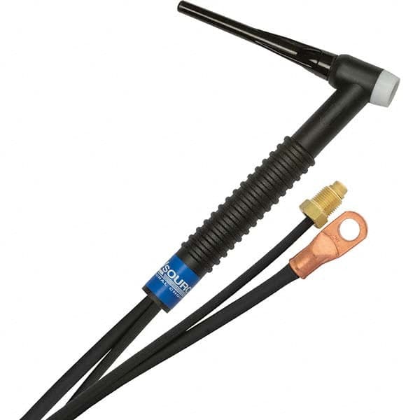 PRO-SOURCE - 150 Amp 12-1/2' Rubber Outfit 17F Air Cooled TIG Welding Torch Kit - Exact Tool & Supply