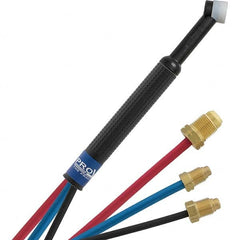 PRO-SOURCE - 180 Amp 12-1/2' Rubber Outfit 24W Water Cooled TIG Welding Torch Kit - Exact Tool & Supply
