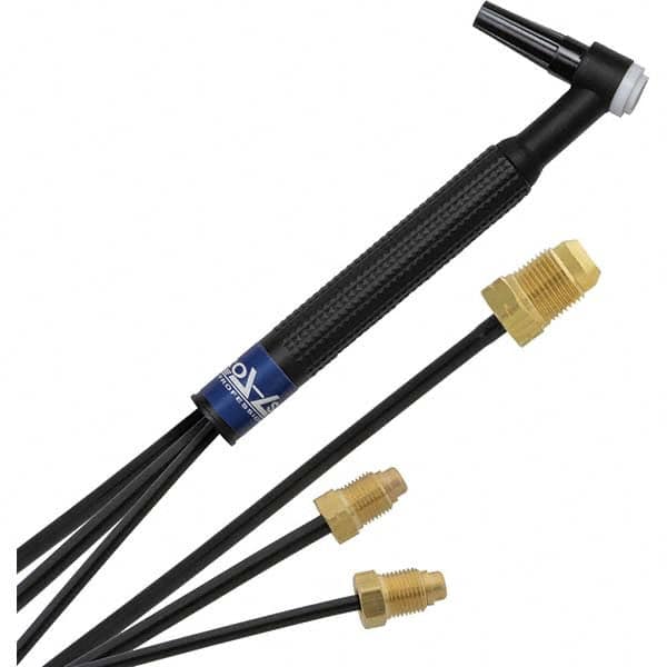 PRO-SOURCE - 250 Amp 12-1/2' Rubber Outfit 20 Water Cooled TIG Welding Torch Kit - Exact Tool & Supply