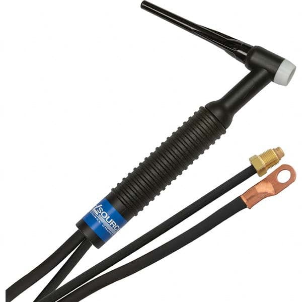 PRO-SOURCE - 200 Amp 12-1/2' Rubber Outfit 26F Air Cooled TIG Welding Torch Kit - Exact Tool & Supply