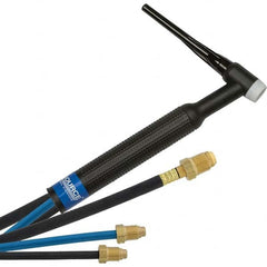 PRO-SOURCE - 350 Amp 12-1/2' Rubber Outfit 18F Water Cooled TIG Welding Torch Kit - Exact Tool & Supply