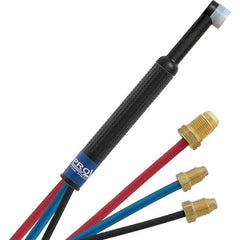 PRO-SOURCE - 180 Amp 12-1/2' Rubber Outfit 24WN Water Cooled TIG Welding Torch Kit - Exact Tool & Supply