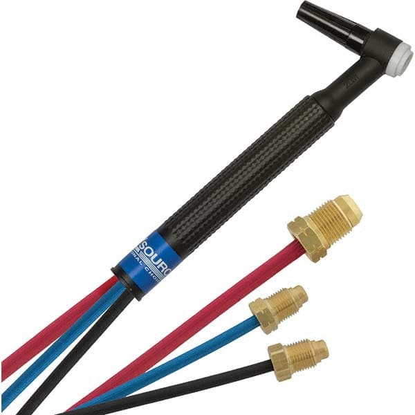 PRO-SOURCE - 250 Amp 25' Rubber Outfit 20M Water Cooled TIG Welding Torch Kit - Exact Tool & Supply