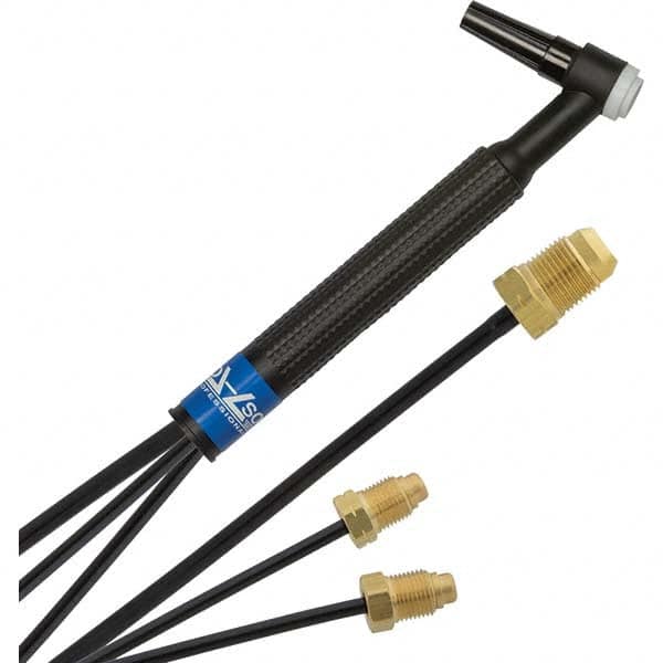 PRO-SOURCE - 250 Amp 25' Rubber Outfit 20F Water Cooled TIG Welding Torch Kit - Exact Tool & Supply
