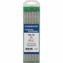 PRO-SOURCE - Tungsten Electrodes Type: Pure Diameter (Inch): 5/32 - Exact Tool & Supply