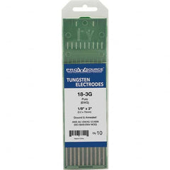 PRO-SOURCE - Tungsten Electrodes Type: Pure Diameter (Inch): 1/8 - Exact Tool & Supply
