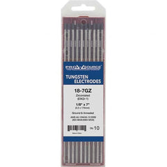 PRO-SOURCE - Tungsten Electrodes Type: Zirconiated Diameter (Inch): 1/8 - Exact Tool & Supply