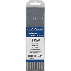 PRO-SOURCE - Tungsten Electrodes Type: 2% Ceriated Diameter (Inch): 1/8 - Exact Tool & Supply
